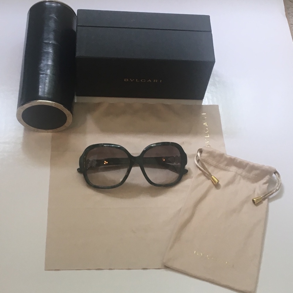 Bulgari 8124B Teal gradient lens sunglasses - Picture 4 of 12